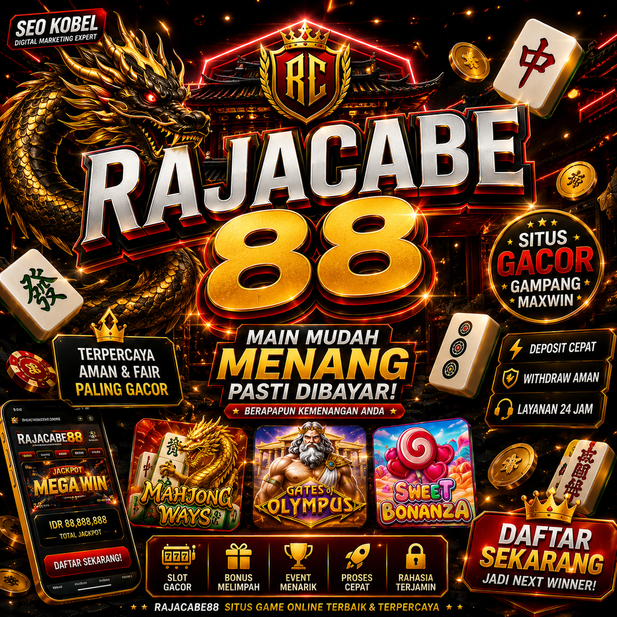 rajacabe88  Link Situs Slot Gacor Hari ini Gampang Maxwin Terbaik di rajacabe88